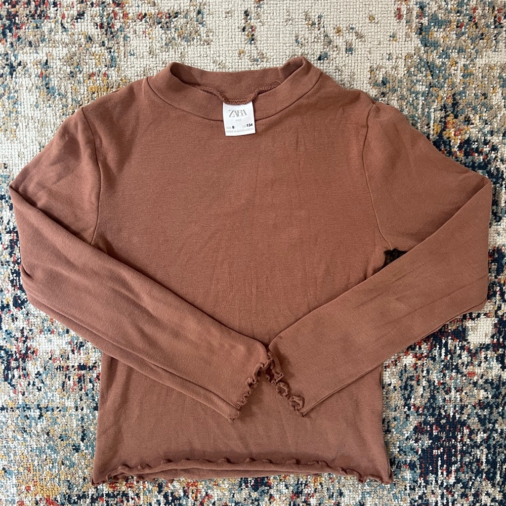 Zara Girl’s Brown Long Sleeve Top